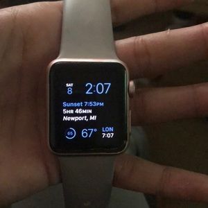 38 mm rose gold series 1 Apple Watch